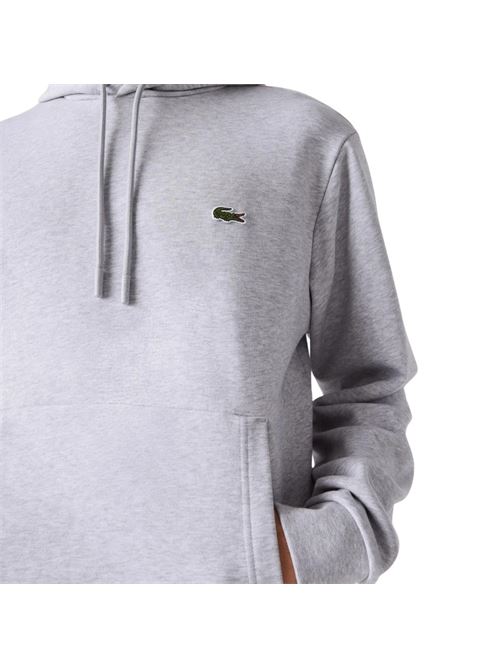 felpa lacoste | SH9623CCA GRIGIO